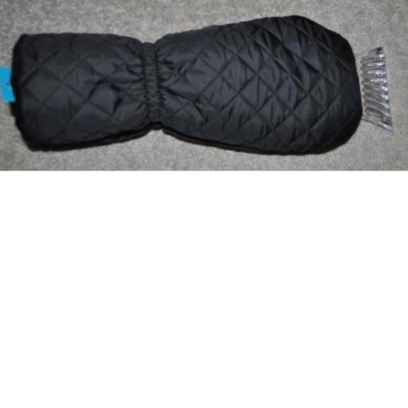 Ice Scraper Glove Tek Gear Black Winter Quilted Ice Snow Universal Plush Lining - Picture 1 of 2
